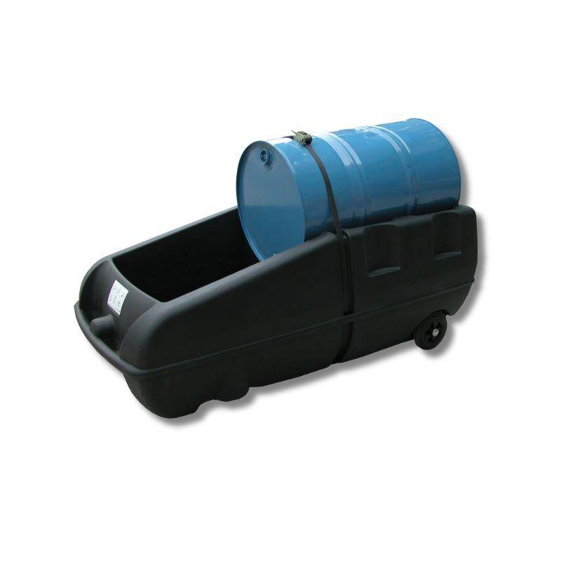 Chariot porte-fût en polyéthylène - 250 litres - 1 fût couché
