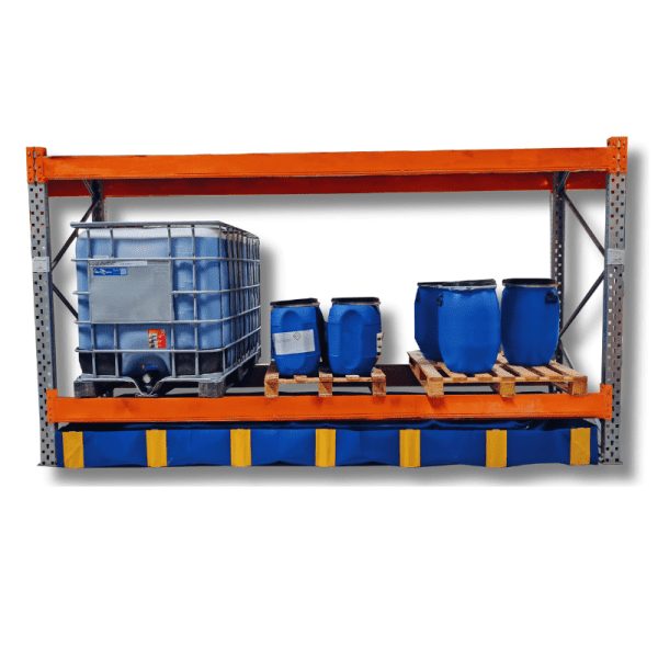 Bac de rétention souple pour rayonnage