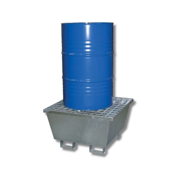 Bac de rétention en acier pour 1 fût debout