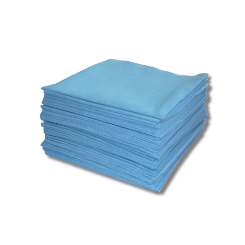 Chiffon support lisse et crêpé bleu