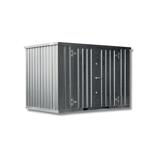 Conteneur démontable  avec bac de rétention et caillebotis