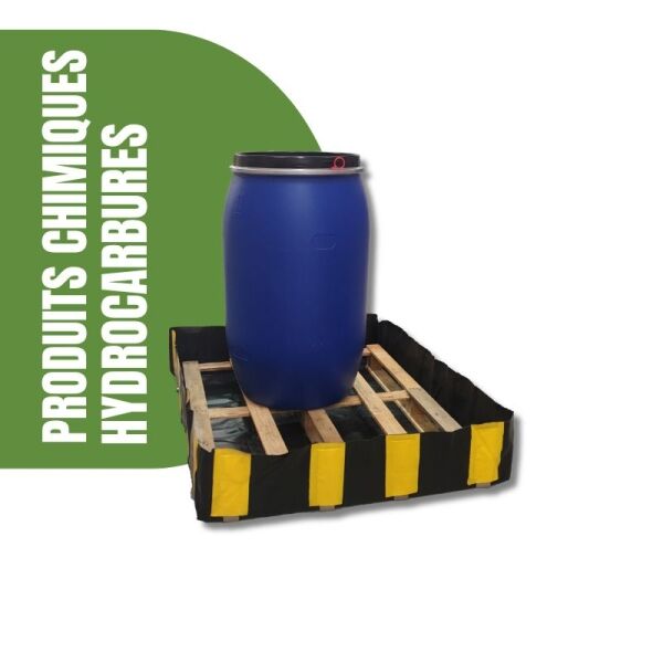 Bac de rétention souple pour palette 100 x 120 cm