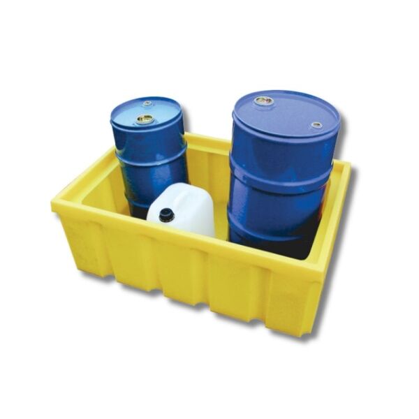 Bac de rétention polyéthylène - 100/200L - avec/sans caillebotis