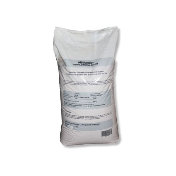 Granulé absorbant minéral calciné